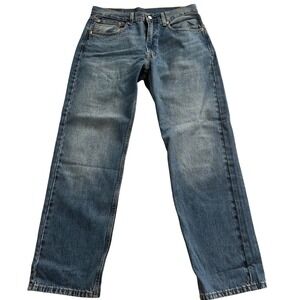 Levis 555 Relaxed Fit Straight Leg Jeans Medium Wash Blue Mens 32x32 (31x29)